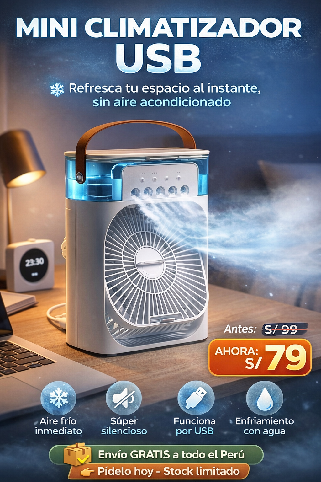 Mini Climatizador USB