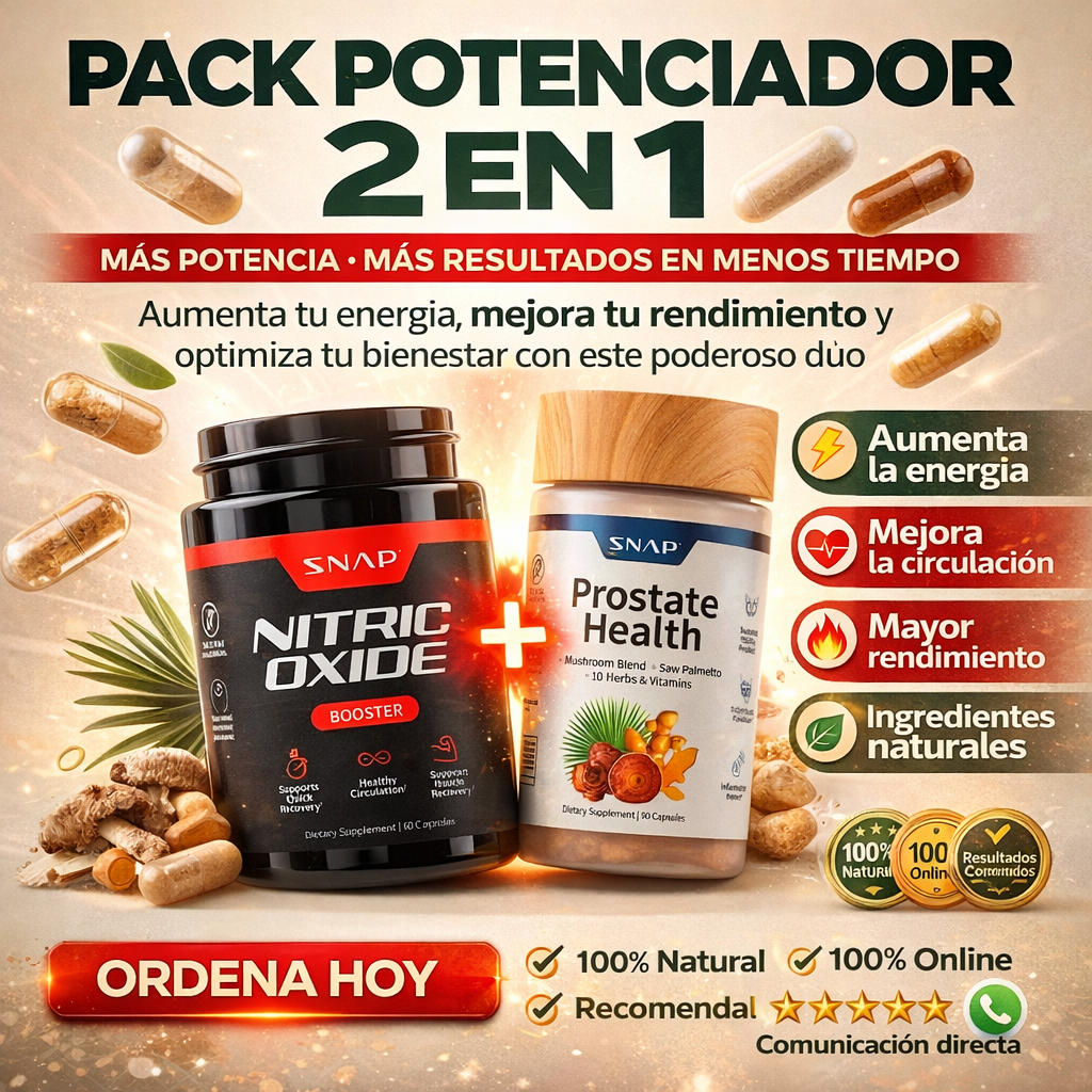 PACK PROSTATE MAX + NITRIC OXIDE  X 109 SOLES