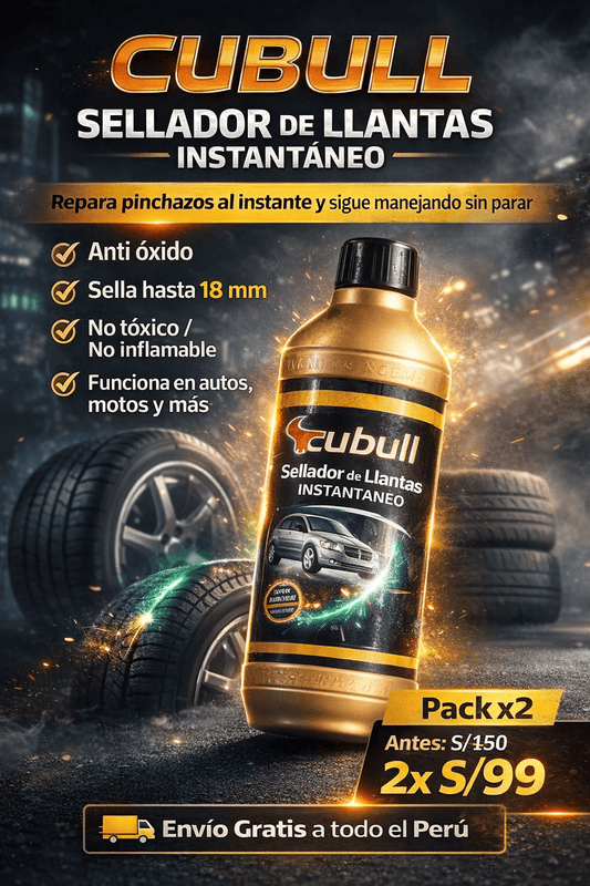 Sellador de Llantas Instantáneo Cubull pack de 2 unidadesx99 Soles