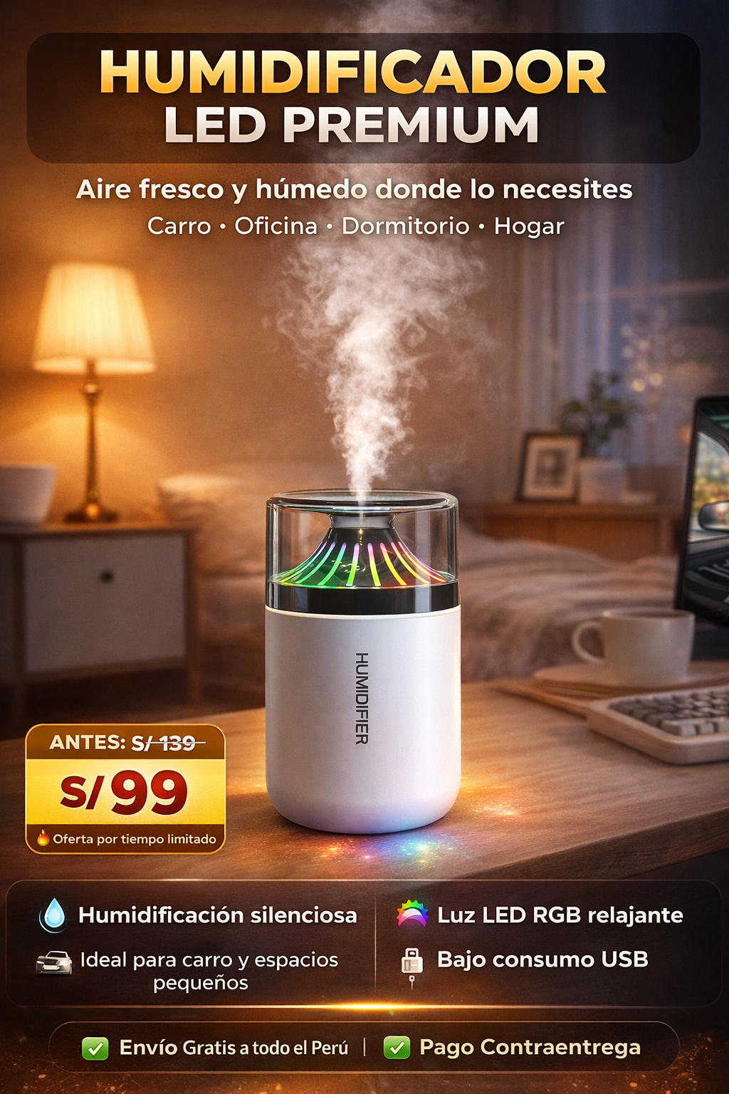 Humificador LED Premium