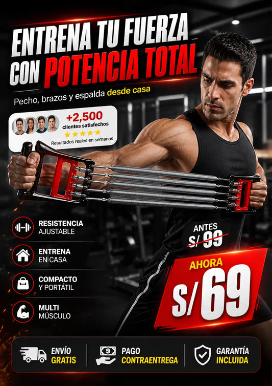 Expansor de pecho ajustable, multifunción, resistente ejercitador de tracción