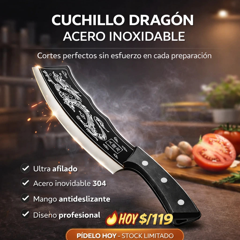 Cuchillo dragón acero inoxidable