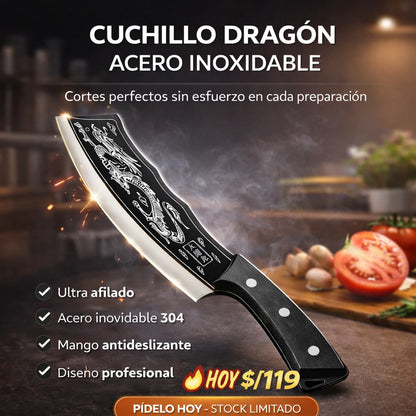 Cuchillo dragón acero inoxidable
