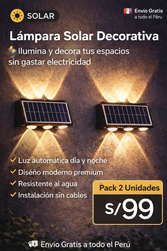 Foco solar Pack de 2 unidades